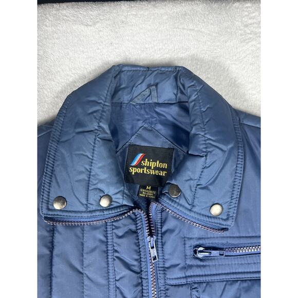 Shipton Sportswear Bubble Vest Womens Medium Blue Full Zip Sleeveless Jacket - Picture 7 of 16